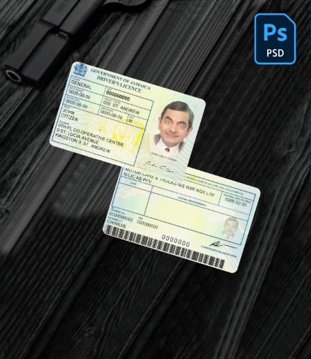 Jamaica driving license PSD